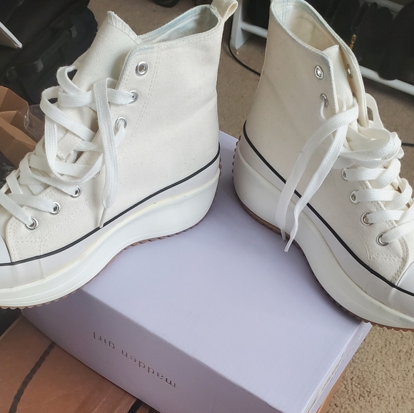 Madden Girl Winona White/Multi platform sneakers - Picture 3 of 6